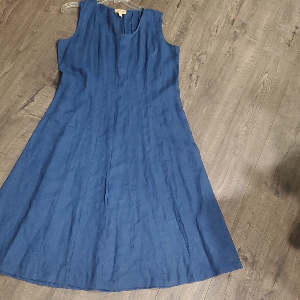 Sleeveless Maxi A-Line Dress in Deep Blue
